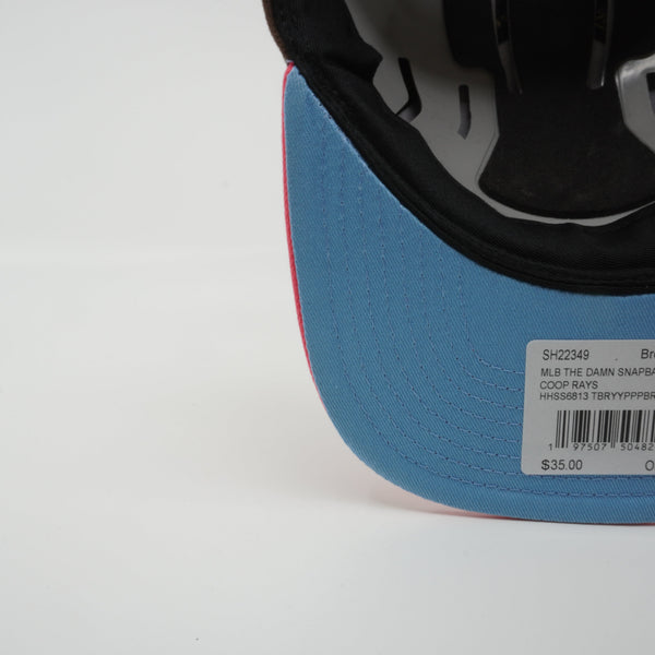 MENS MITCHELL & NESS MLB THE DAMN SNAPBACK COOP RAYS - BROWN