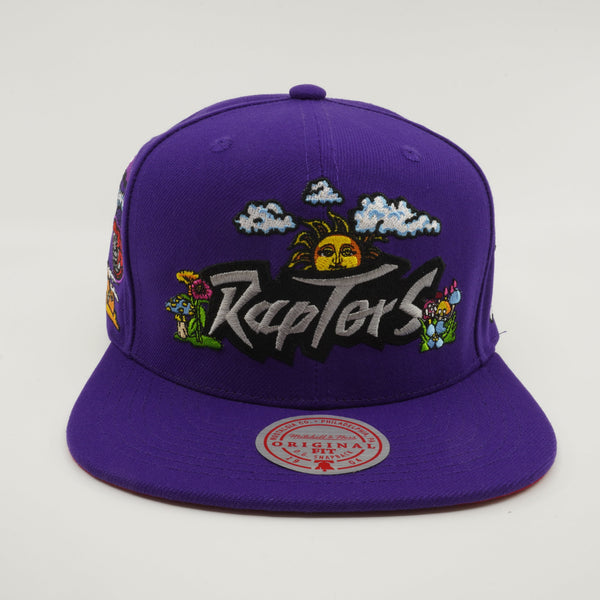 MENS MITCHELL & NESS NBA PSYCHEDELIC SNAPBACK HWC RAPTORS - PURPLE