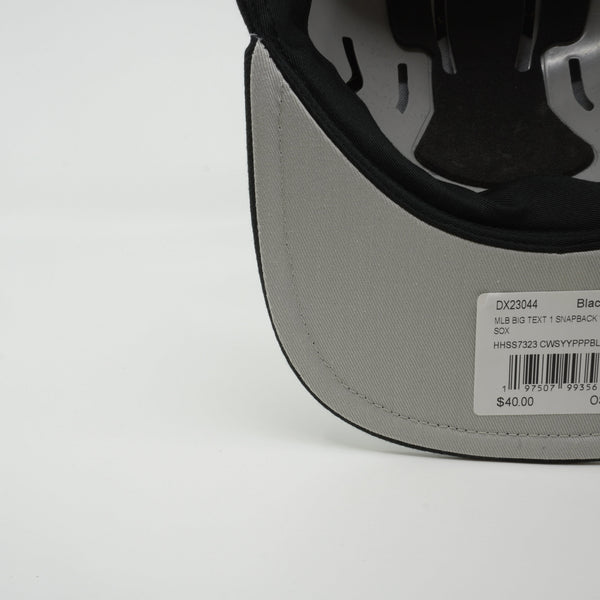 MENS MITCHELL & NESS MLB BIG TEXT 1 SNAPBACK WHITE SOX - BLACK