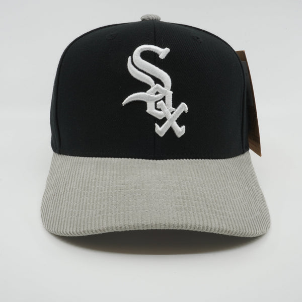 MENS MITCHELL & NESS MLB CORD PRO SNAPBACK WHITE SOX - BLACK