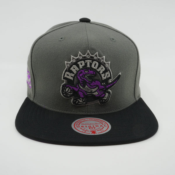 MENS MITCHELL & NESS NBA STORM FRONT SNAPBACK HWC RAPTORS - GREY