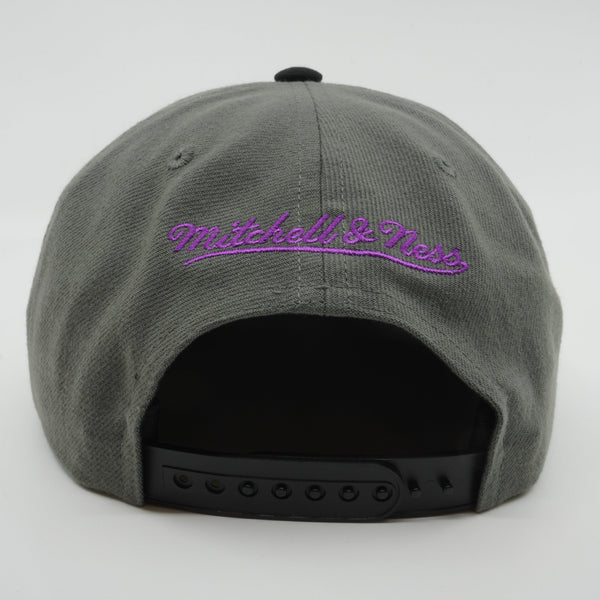 MENS MITCHELL & NESS NBA STORM FRONT SNAPBACK HWC RAPTORS - GREY