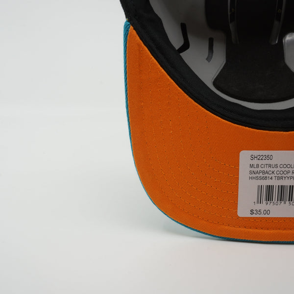 MENS MITCHELL & NESS MLB CITRUS COOLER SNAPBACK COOP RAYS - BLACK