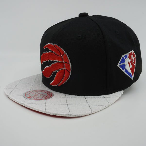 MENS MITCHELL & NESS NBA 75TH PLATINUM SNAPBACK RAPTORS - BLACK