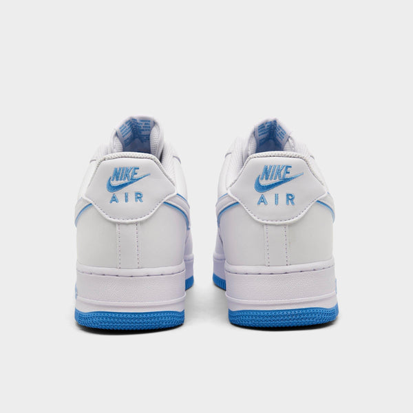 [DV0788-101] MENS NIKE AIR FORCE 1 '07 LOW 'WHITE UNIVERSITY BLUE SOLE'