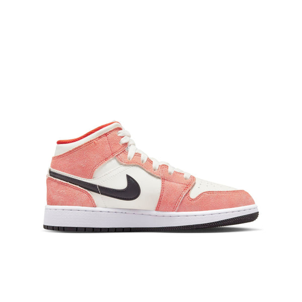 [DV1336-800] Grade School Air Jordan RETRO 1 MID SE 'ORANGE SUEDE' (GS)