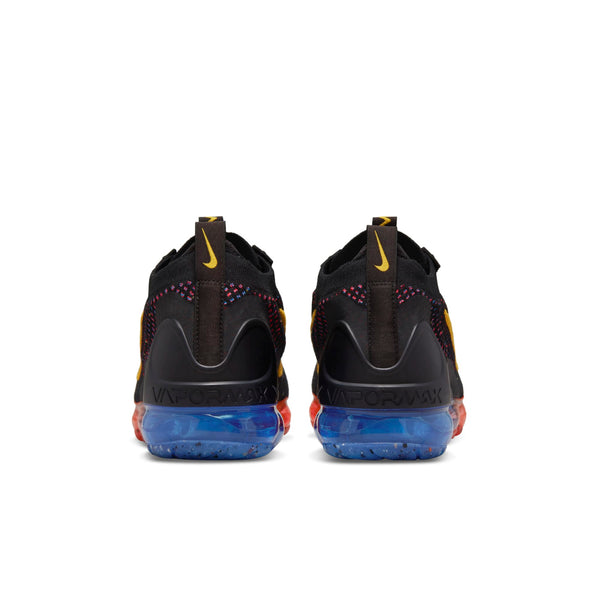 [DV2118-001] Mens Nike AIR VAPORMAX 2021 FK 'BLACK PHOTO BLUE CRIMSON GOLD'