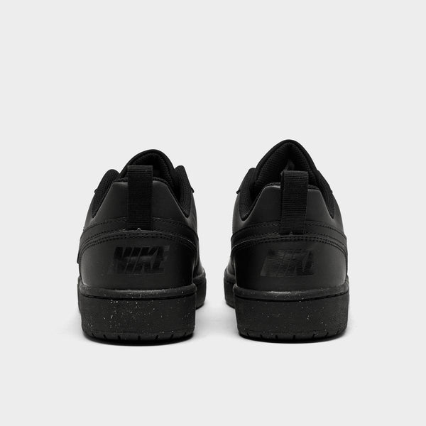 [DV5456-002] GRADE SCHOOL NIKE COURT BOROUGH LOW RECRAFT 'TRIPLE BLACK'