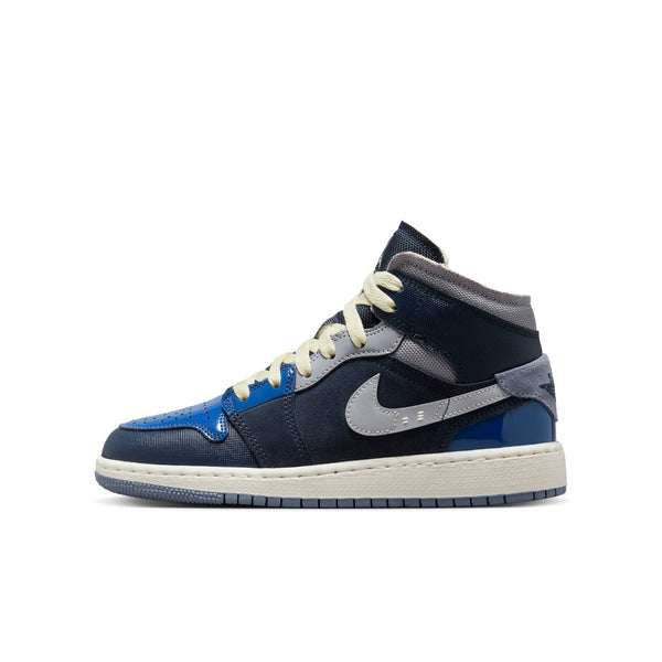 [DX2193-400] Grade School Air Jordan RETRO 1 MID SE CRAFT 'OBSIDIAN' (GS)