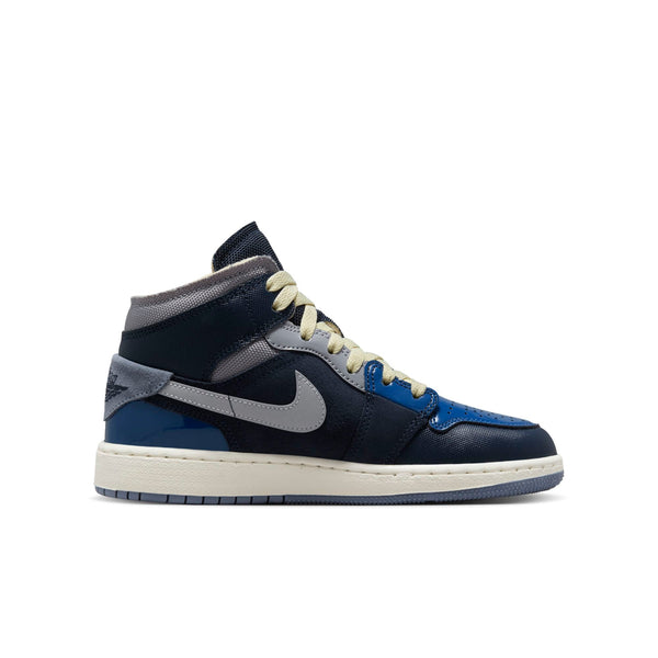 [DX2193-400] Grade School Air Jordan RETRO 1 MID SE CRAFT 'OBSIDIAN' (GS)