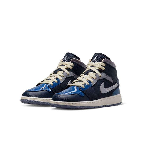 [DX2193-400] Grade School Air Jordan RETRO 1 MID SE CRAFT 'OBSIDIAN' (GS)