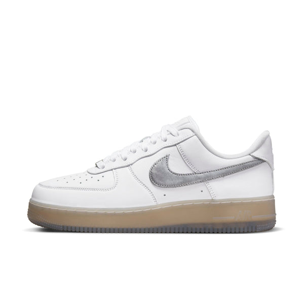 [DX3945-100] Mens Nike AIR FORCE 1 LOW '07 PRM 'WHITE METALLIC SILVER'