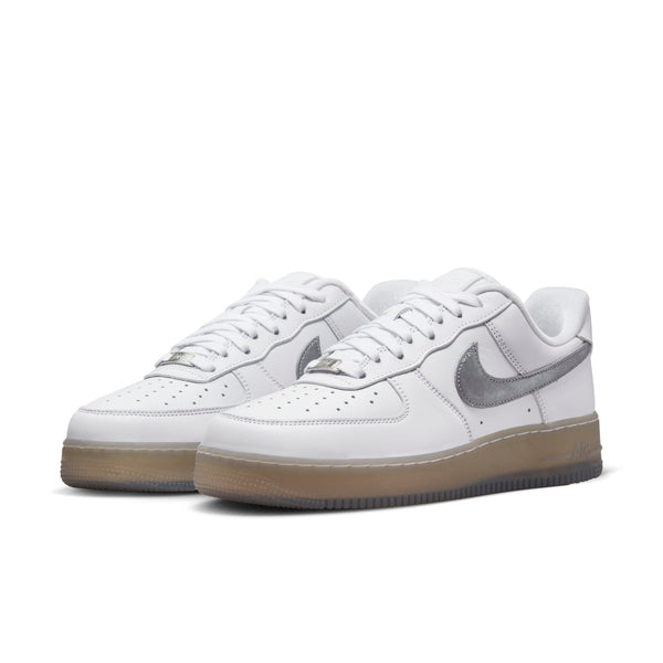 [DX3945-100] Mens Nike AIR FORCE 1 LOW '07 PRM 'WHITE METALLIC SILVER'