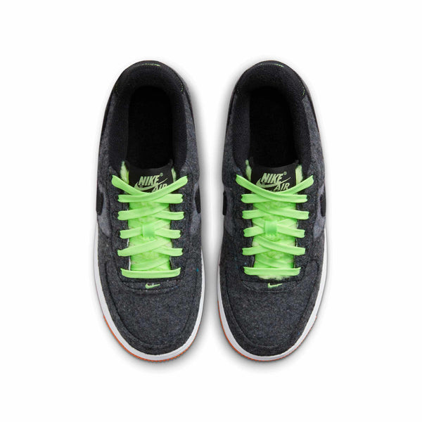 [DZ5287-001] GRADE SCHOOL NIKE AIR FORCE 1 LOW LV8 'BLACK GHOST GREEN'
