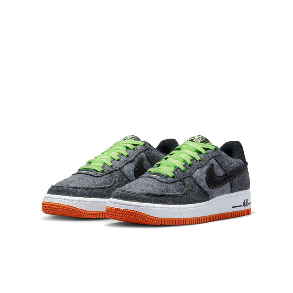 [DZ5287-001] GRADE SCHOOL NIKE AIR FORCE 1 LOW LV8 'BLACK GHOST GREEN'