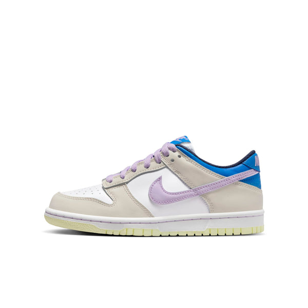 [FB9109-103] Grade School Nike DUNK LOW 'KHAKI BLUE PINK (GS)'