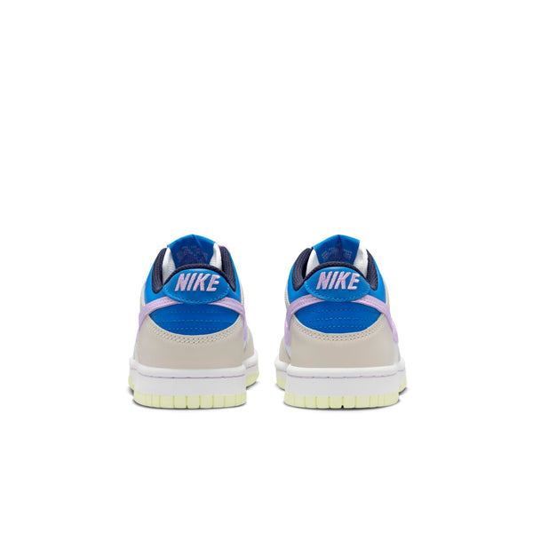 [FB9109-103] Grade School Nike DUNK LOW 'KHAKI BLUE PINK (GS)'