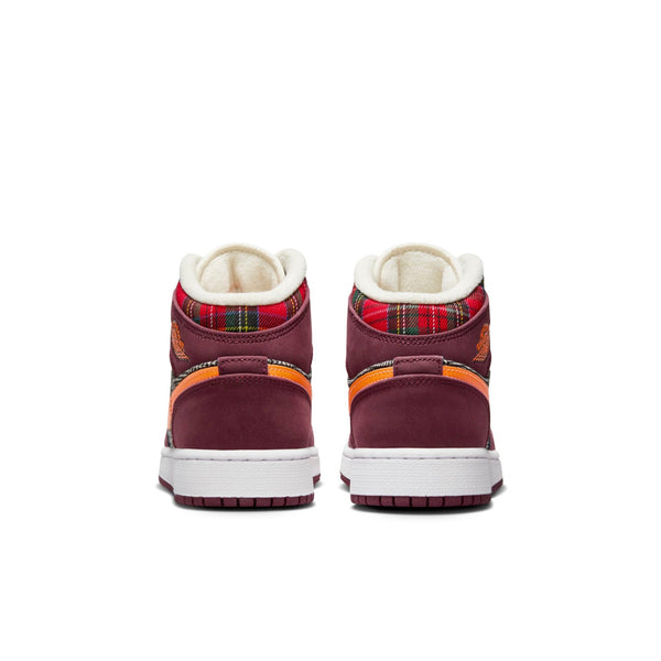[FD5460-608] Grade School Air Jordan RETRO 1 MID SE 'PLAID (GS)'