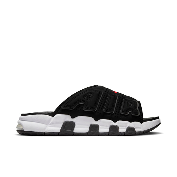 [FJ2707-001] Mens Nike AIR MORE UPTEMPO SLIDE 'BLACK WHITE RED'
