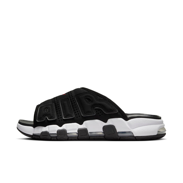 [FJ2707-001] Mens Nike AIR MORE UPTEMPO SLIDE 'BLACK WHITE RED'