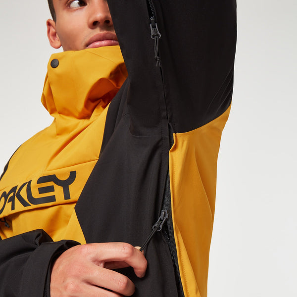 [FOA403652-9MB] MENS OAKLEY TNP TBT INSULATED ANORAK - AMBER YELLOW/BLACKOUT