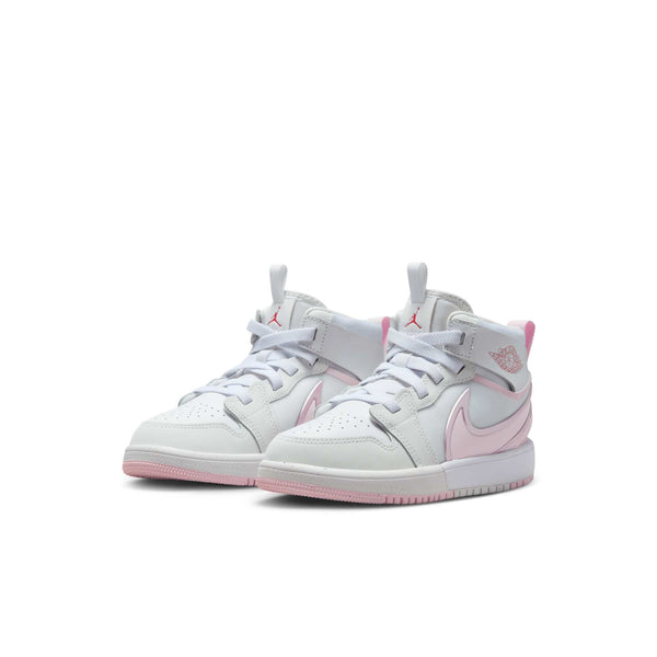 [FQ1282-101] Preschool Air Jordan Retro 1 Mid RM Easy On 'White Fire Red Pink Foam'