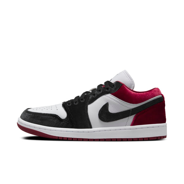 [FZ3242-001] Womens Air Jordan Retro 1 Low SE 'Velvet Black Toe'