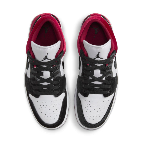 [FZ3242-001] Womens Air Jordan Retro 1 Low SE 'Velvet Black Toe'