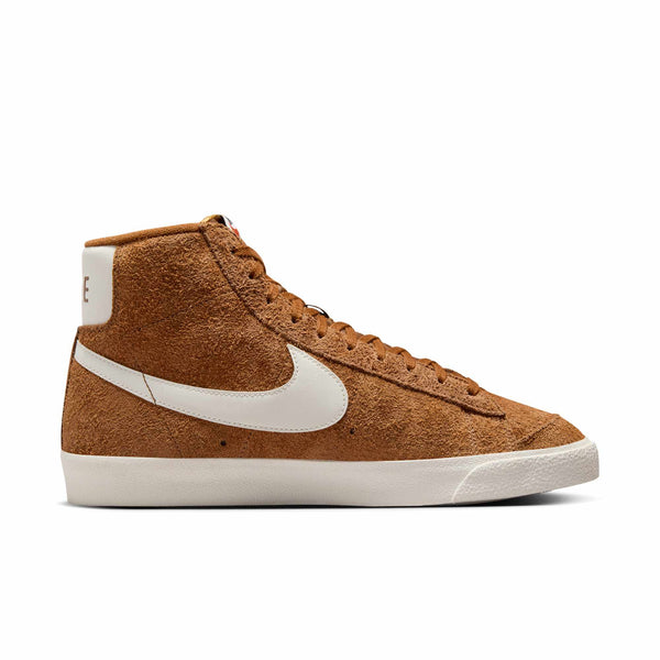 [HF3157-200] MENS NIKE BLAZER MID '77 PREMIUM 'LIGHT BRITISH TAN HYPER CRIMSON SAIL'