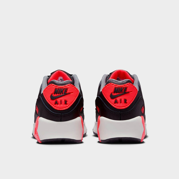 [HF6358-005] GRADE SCHOOL NIKE AIR MAX 90 'BLACK COOL GREY BRIGHT CRIMSON PHOTON DUST (GS)'