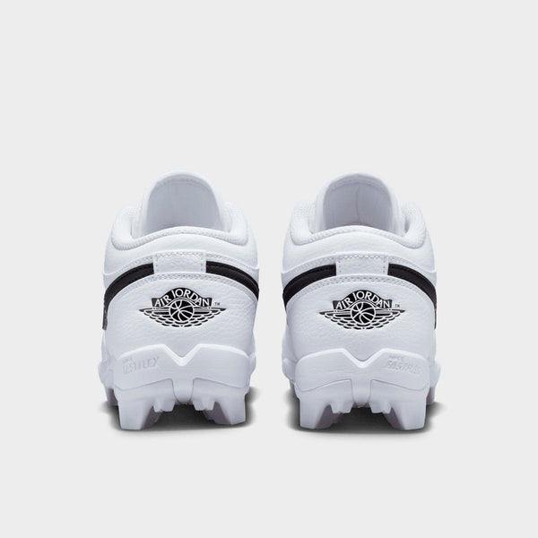 [HF6885-100] GRADE SCHOOL AIR JORDAN RETRO 1 LOW CLEAT 'WHITE BLACK'