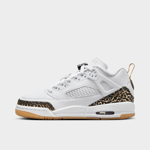 [HJ9022-100] GRADE SCHOOL AIR JORDAN SPIZIKE LOW 'WHITE METALLIC GOLD SAIL BLACK'