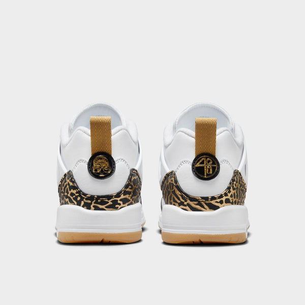 [HJ9022-100] GRADE SCHOOL AIR JORDAN SPIZIKE LOW 'WHITE METALLIC GOLD SAIL BLACK'