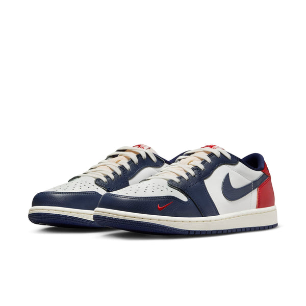 [HQ2993-100] MENS AIR JORDAN RETRO 1 LOW 'GYM RED & MIDNIGHT NAVY'