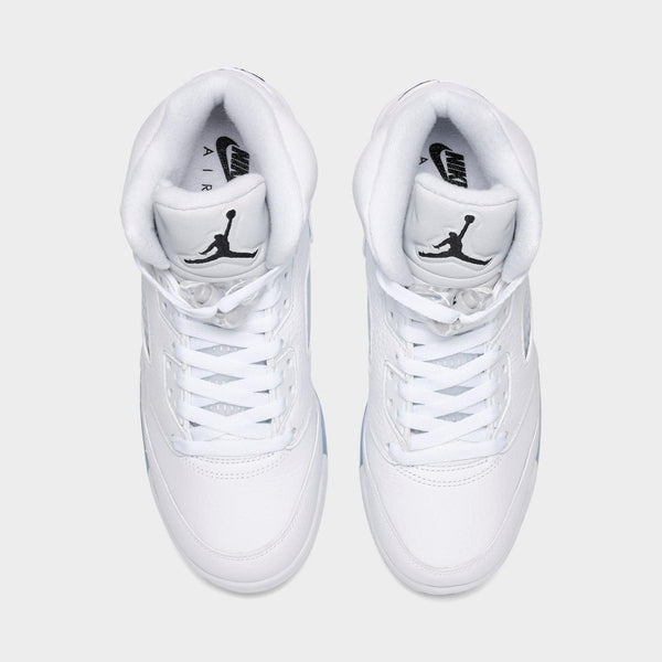 [HQ7980-103] GRADE SCHOOL AIR JORDAN RETRO 5 'WHITE METALLIC (2026)'