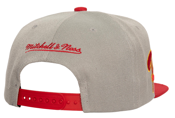 [HS8041-HROGREY] MENS MITCHELL & NESS NBA KNOCK OUT PANEL SNAPBACK HWC ROCKETS