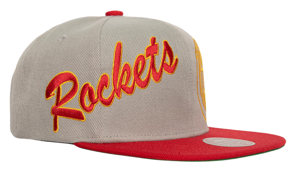 [HS8041-HROGREY] MENS MITCHELL & NESS NBA KNOCK OUT PANEL SNAPBACK HWC ROCKETS