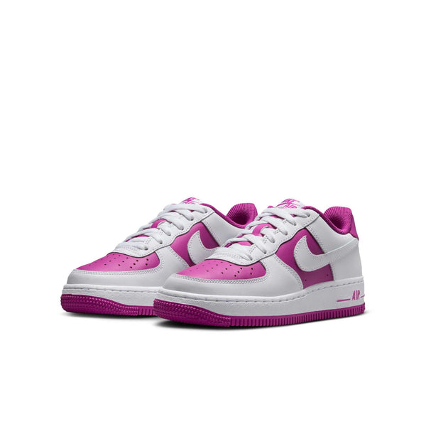 [HV0938-100] GRADE SCHOOL NIKE AIR FORCE 1 LOW 'WHITE HOT FUCHSIA' (GS)