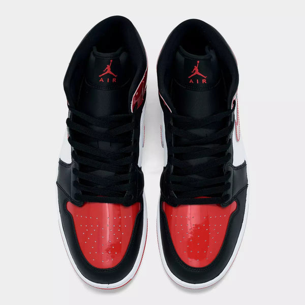 [HV4091-006] MENS AIR JORDAN RETRO 1 MID SE 'PATENT BRED TOE'