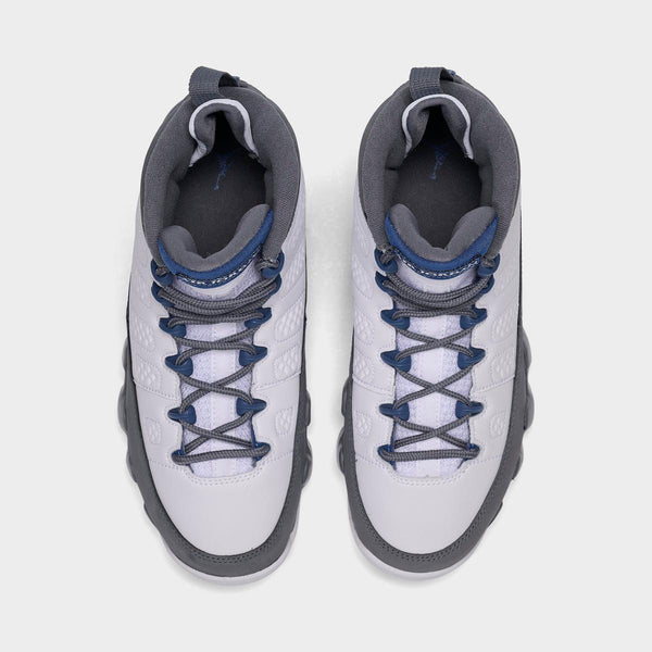 [HV4574-100] GRADE SCHOOL AIR JORDAN RETRO 9 'FLINT GREY FRENCH BLUE (2026)'