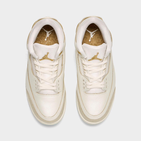 [IB2255-100] WOMENS AIR JORDAN RETRO 3 'CHAMPAGNE AND OYSTERS