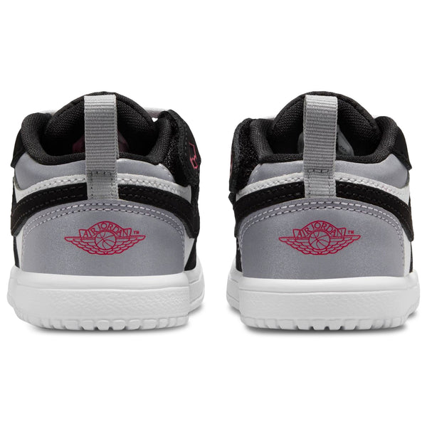 [IB3886-106] TODDLERS AIR JORDAN RETRO 1 LOW ALT SE 'WHITE BLACK MATTE SILVER'