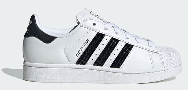[JP9678] WOMENS ADIDAS SUPERSTAR II 'WHITE BLACK BEADED STRIPES'