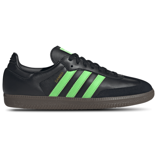 [JR0911] MENS ADIDAS SAMBA OG 'BLACK SCREAMING GREEN'