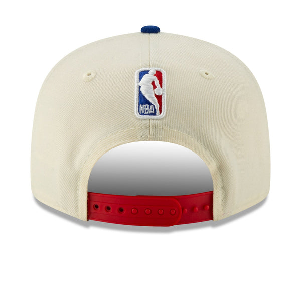 [12286123] Mens New Era Philadelphia 76ers - Cream/Blue City Series 950 Snapback