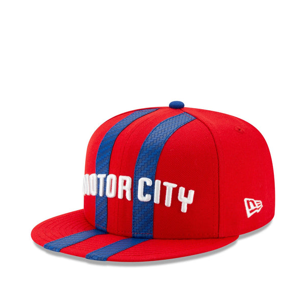[12286149] Mens New Era Detroit Pistons - Red City Series 950 Snapback