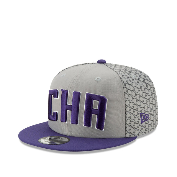 [12286159] Mens New Era Charlotte Hornets - Grey/Purple City Series 950 Snapback