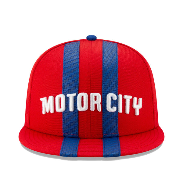 [12286149] Mens New Era Detroit Pistons - Red City Series 950 Snapback