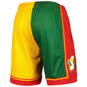 MITCHELL & NESS NBA SPLIT SWINGMAN SHORTS SEATTLE SUPERSONICS 1995