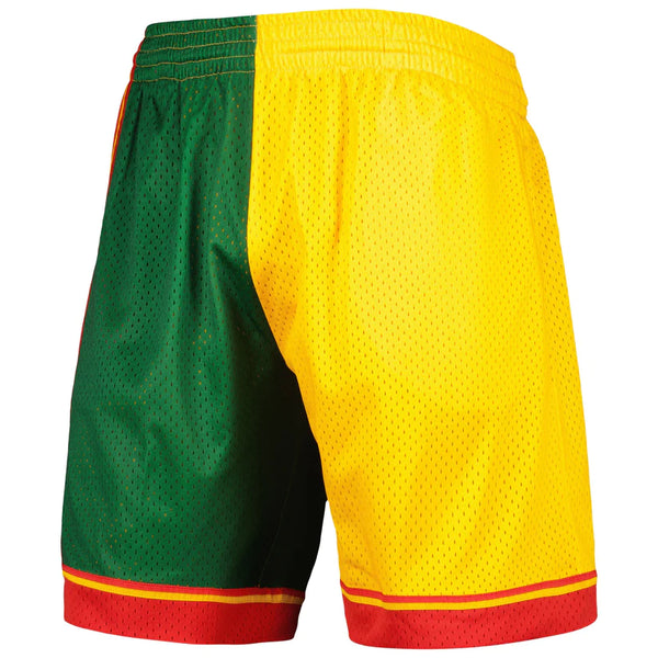 MITCHELL & NESS NBA SPLIT SWINGMAN SHORTS SEATTLE SUPERSONICS 1995